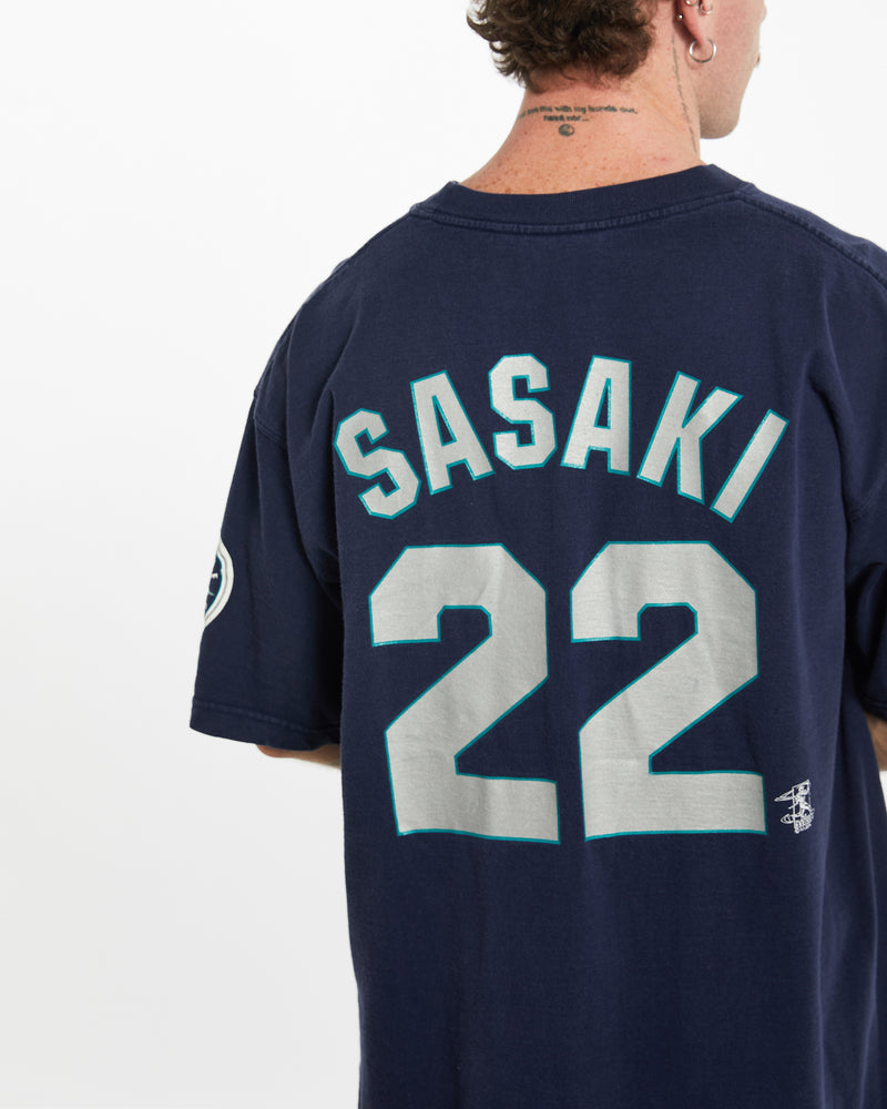 Vintage MLB Seattle Mariners Tee <br>L , The Real Deal , newtown, sydney, australia, thrift store, opshop, preloved, secondhand, sustainable, retro, antique, 70s, 80s, 90s, 2000s, 00s, fashion, clothing, streetwear, trendy, garment, style, boutique, store, shop, archive, sale, cheap, best, top