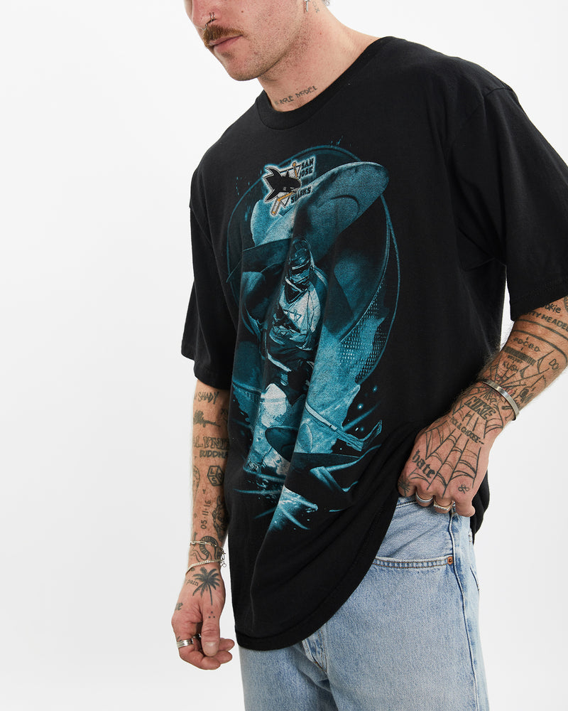 Vintage 90s NHL San Jose Sharks Tee <br>L , The Real Deal , newtown, sydney, australia, thrift store, opshop, preloved, secondhand, sustainable, retro, antique, 70s, 80s, 90s, 2000s, 00s, fashion, clothing, streetwear, trendy, garment, style, boutique, store, shop, archive, sale, cheap, best, top