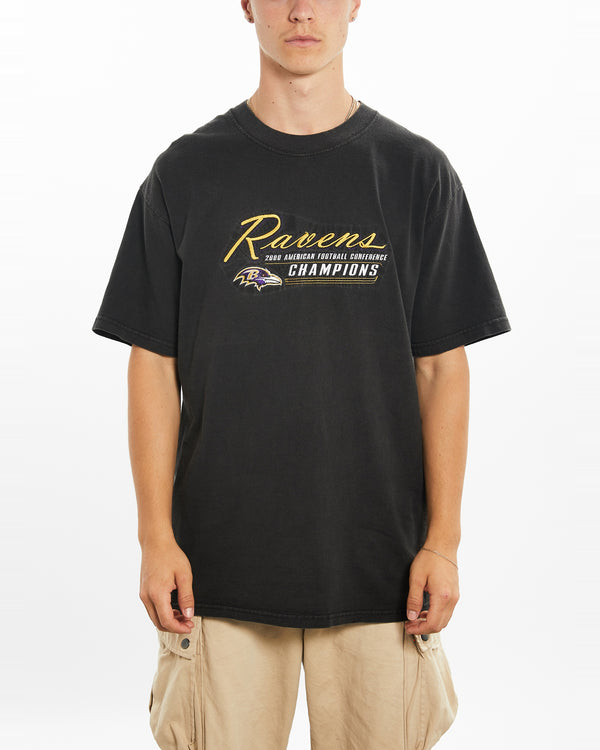 Vintage NFL Baltimore Ravens Tee <br>L , The Real Deal , newtown, sydney, australia, thrift store, opshop, preloved, secondhand, sustainable, retro, antique, 70s, 80s, 90s, 2000s, 00s, fashion, clothing, streetwear, trendy, garment, style, boutique, store, shop, archive, sale, cheap, best, top