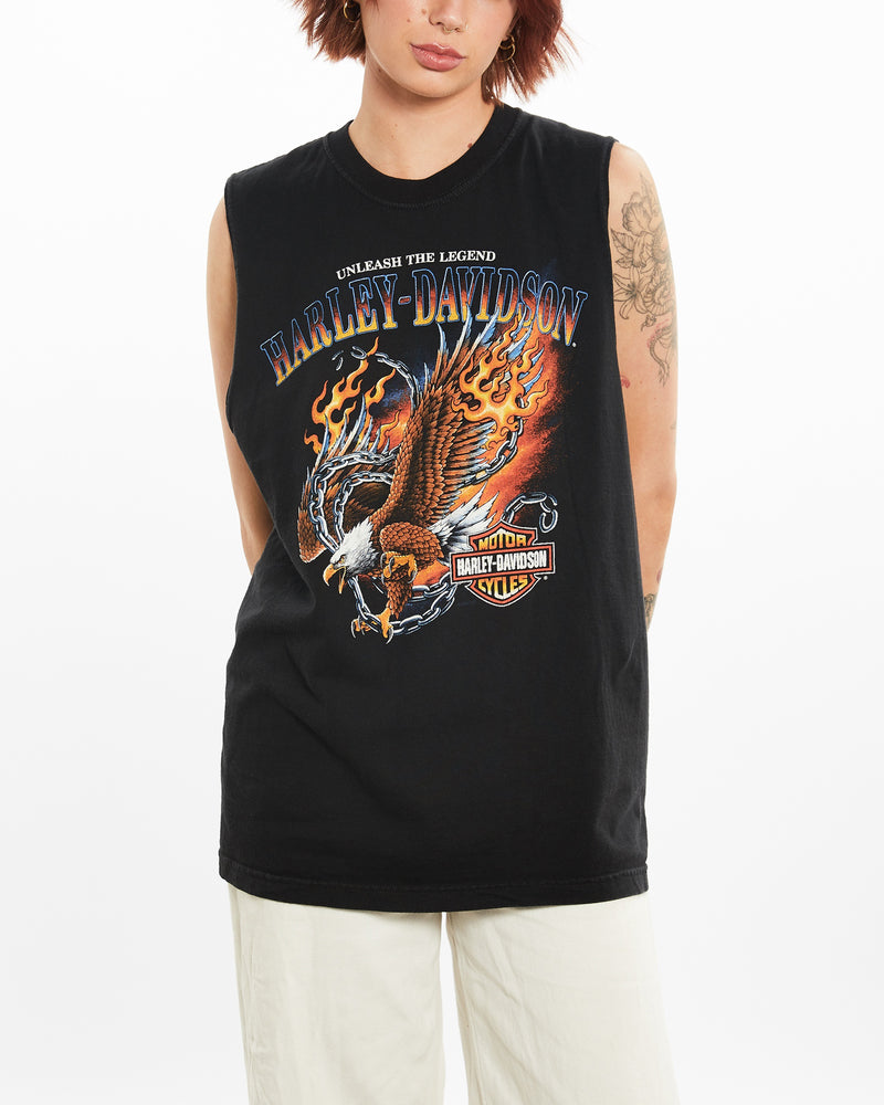 Vintage Harley Davidson Tank <br>M , The Real Deal , newtown, sydney, australia, thrift store, opshop, preloved, secondhand, sustainable, retro, antique, 70s, 80s, 90s, 2000s, 00s, fashion, clothing, streetwear, trendy, garment, style, boutique, store, shop, archive, sale, cheap, best, top