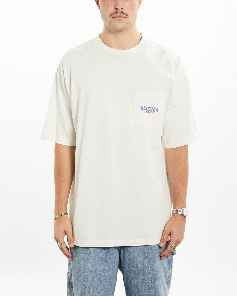 Vintage Nautica Tahiti Tee <br>XL , The Real Deal , newtown, sydney, australia, thrift store, opshop, preloved, secondhand, sustainable, retro, antique, 70s, 80s, 90s, 2000s, 00s, fashion, clothing, streetwear, trendy, garment, style, boutique, store, shop, archive, sale, cheap, best, top