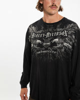 Harley Davidson Long Sleeve Tee <br>XXL , The Real Deal , newtown, sydney, australia, thrift store, opshop, preloved, secondhand, sustainable, retro, antique, 70s, 80s, 90s, 2000s, 00s, fashion, clothing, streetwear, trendy, garment, style, boutique, store, shop, archive, sale, cheap, best, top