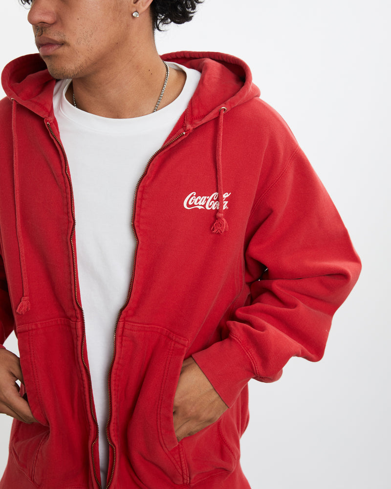 Vintage 90s Coca Cola Hooded Sweatshirt <br>L , The Real Deal , newtown, sydney, australia, thrift store, opshop, preloved, secondhand, sustainable, retro, antique, 70s, 80s, 90s, 2000s, 00s, fashion, clothing, streetwear, trendy, garment, style, boutique, store, shop, archive, sale, cheap, best, top