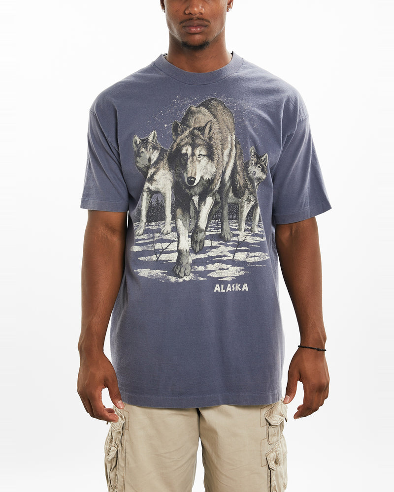 Vintage 1994 Alaska Wolf Wildlife Tee <br>XL , The Real Deal , newtown, sydney, australia, thrift store, opshop, preloved, secondhand, sustainable, retro, antique, 70s, 80s, 90s, 2000s, 00s, fashion, clothing, streetwear, trendy, garment, style, boutique, store, shop, archive, sale, cheap, best, top