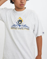Vintage 90s MLB Milwaukee Brewers Tee <br>XL , The Real Deal , newtown, sydney, australia, thrift store, opshop, preloved, secondhand, sustainable, retro, antique, 70s, 80s, 90s, 2000s, 00s, fashion, clothing, streetwear, trendy, garment, style, boutique, store, shop, archive, sale, cheap, best, top