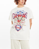 Vintage 1993 MLB Philadelphia Phillies Tee <br>M , The Real Deal , newtown, sydney, australia, thrift store, opshop, preloved, secondhand, sustainable, retro, antique, 70s, 80s, 90s, 2000s, 00s, fashion, clothing, streetwear, trendy, garment, style, boutique, store, shop, archive, sale, cheap, best, top