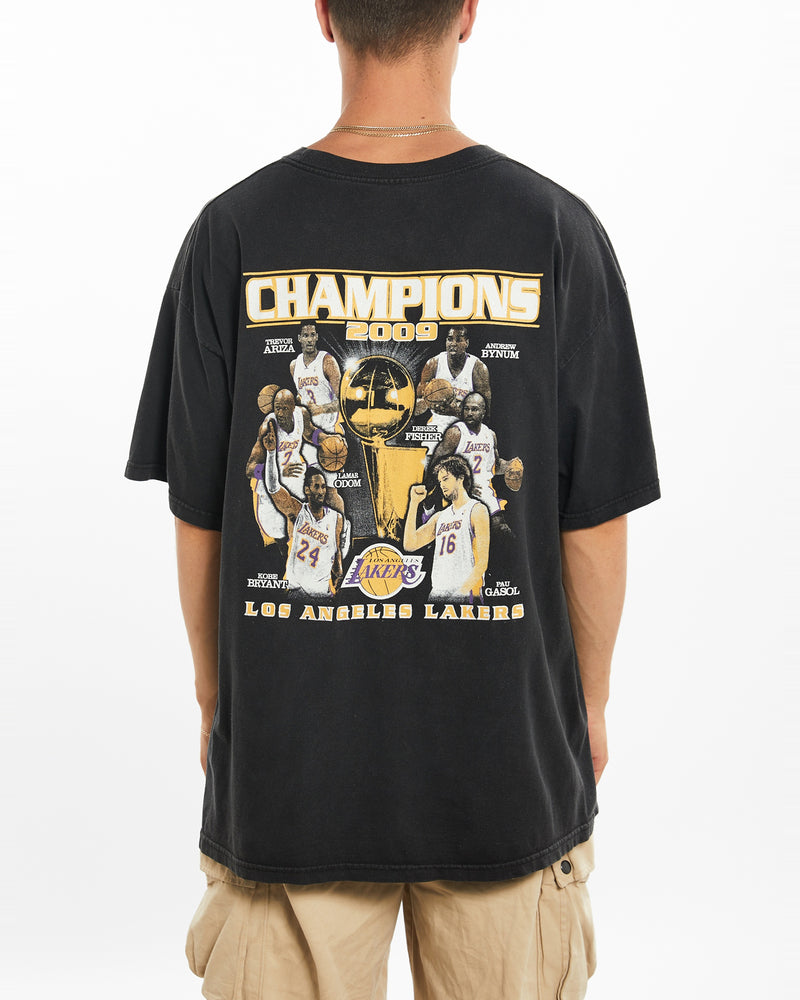 Vintage Adidas NBA Los Angeles Lakers Tee <br>L , The Real Deal , newtown, sydney, australia, thrift store, opshop, preloved, secondhand, sustainable, retro, antique, 70s, 80s, 90s, 2000s, 00s, fashion, clothing, streetwear, trendy, garment, style, boutique, store, shop, archive, sale, cheap, best, top