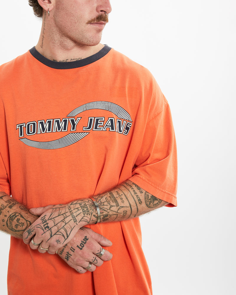 Vintage 90s Tommy Jeans Tee <br>L , The Real Deal , newtown, sydney, australia, thrift store, opshop, preloved, secondhand, sustainable, retro, antique, 70s, 80s, 90s, 2000s, 00s, fashion, clothing, streetwear, trendy, garment, style, boutique, store, shop, archive, sale, cheap, best, top
