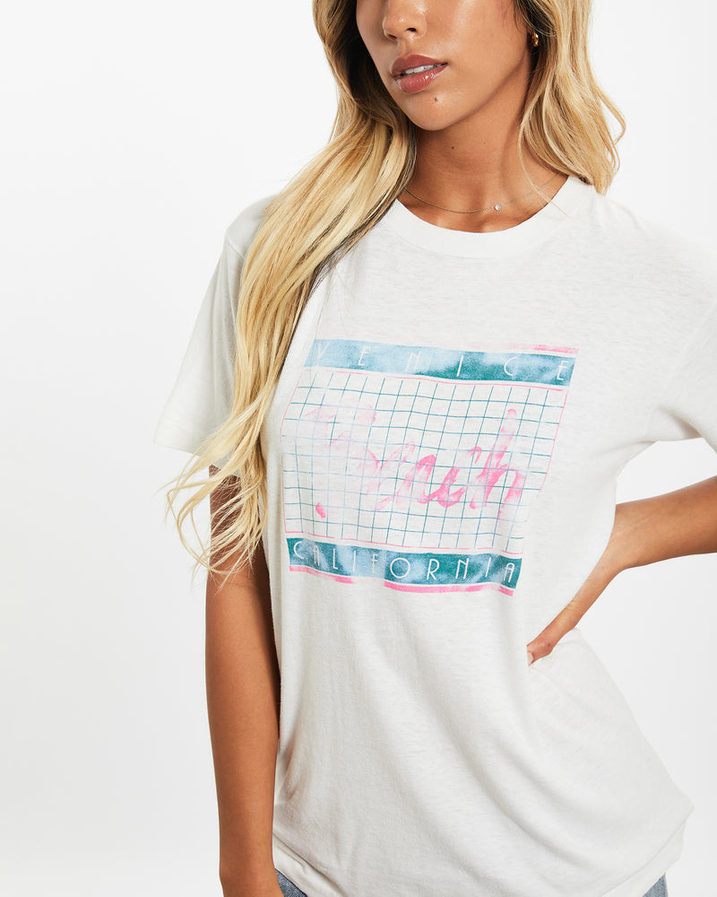 Vintage 80s Venice Beach California Tee <br>XS , The Real Deal , newtown, sydney, australia, thrift store, opshop, preloved, secondhand, sustainable, retro, antique, 70s, 80s, 90s, 2000s, 00s, fashion, clothing, streetwear, trendy, garment, style, boutique, store, shop, archive, sale, cheap, best, top