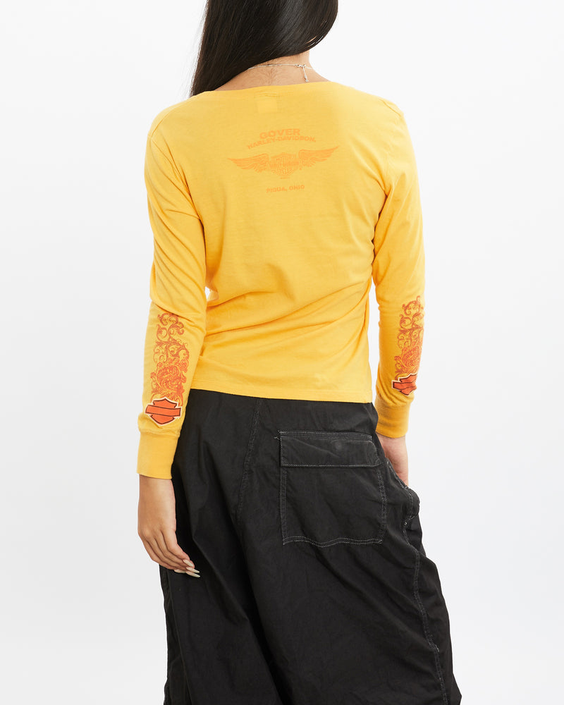 Vintage Harley Davidson Long Sleeve Tee <br>S , The Real Deal , newtown, sydney, australia, thrift store, opshop, preloved, secondhand, sustainable, retro, antique, 70s, 80s, 90s, 2000s, 00s, fashion, clothing, streetwear, trendy, garment, style, boutique, store, shop, archive, sale, cheap, best, top