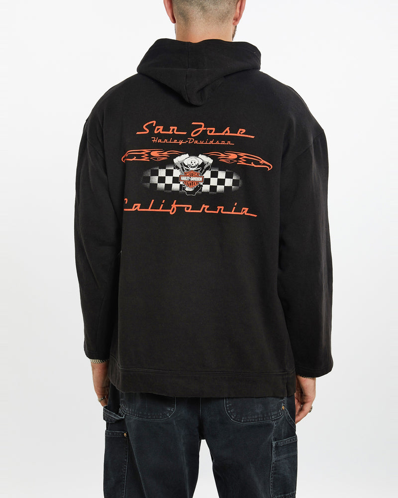 Vintage Harley Davidson Hooded Sweatshirt <br>XL , The Real Deal , newtown, sydney, australia, thrift store, opshop, preloved, secondhand, sustainable, retro, antique, 70s, 80s, 90s, 2000s, 00s, fashion, clothing, streetwear, trendy, garment, style, boutique, store, shop, archive, sale, cheap, best, top