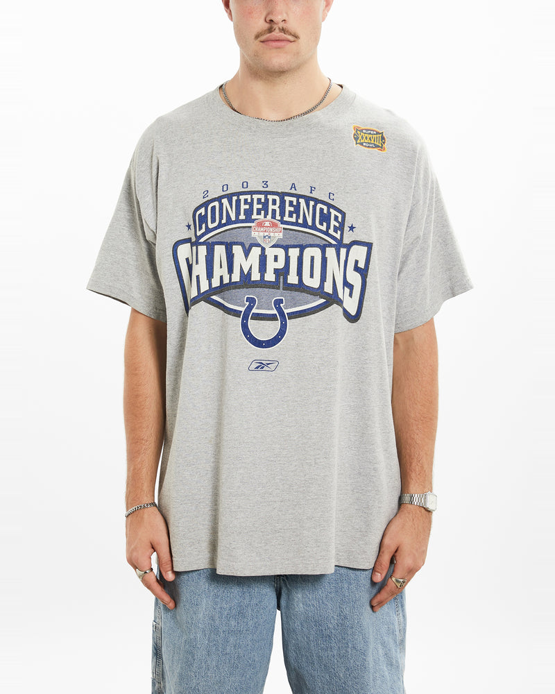 Vintage NFL Indianapolis Colts Tee <br>XL , The Real Deal , newtown, sydney, australia, thrift store, opshop, preloved, secondhand, sustainable, retro, antique, 70s, 80s, 90s, 2000s, 00s, fashion, clothing, streetwear, trendy, garment, style, boutique, store, shop, archive, sale, cheap, best, top