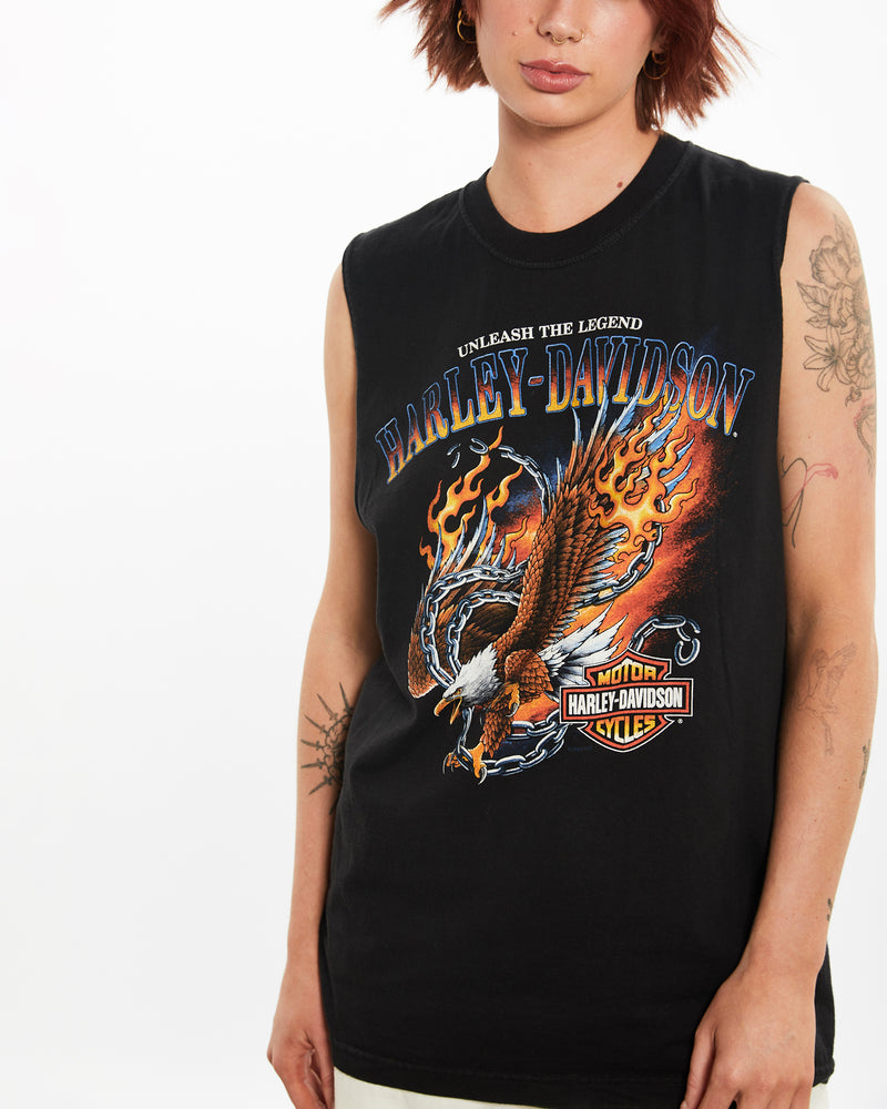 Vintage Harley Davidson Tank <br>M , The Real Deal , newtown, sydney, australia, thrift store, opshop, preloved, secondhand, sustainable, retro, antique, 70s, 80s, 90s, 2000s, 00s, fashion, clothing, streetwear, trendy, garment, style, boutique, store, shop, archive, sale, cheap, best, top