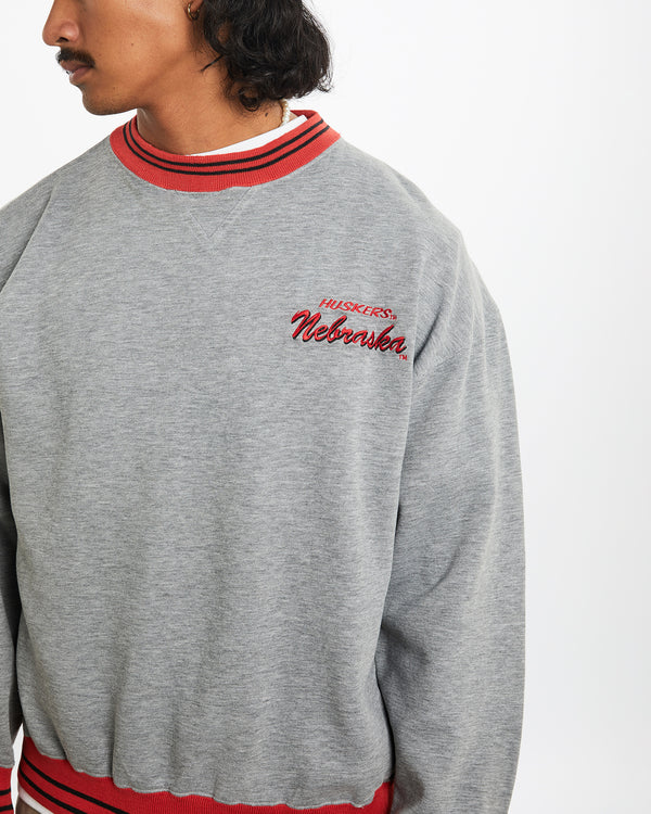90s NCAA University of Nebraska Huskers Sweatshirt <br>M