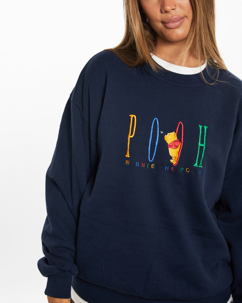 Vintage 90s Disney Winnie The Pooh Sweatshirt <br>M , The Real Deal , newtown, sydney, australia, thrift store, opshop, preloved, secondhand, sustainable, retro, antique, 70s, 80s, 90s, 2000s, 00s, fashion, clothing, streetwear, trendy, garment, style, boutique, store, shop, archive, sale, cheap, best, top