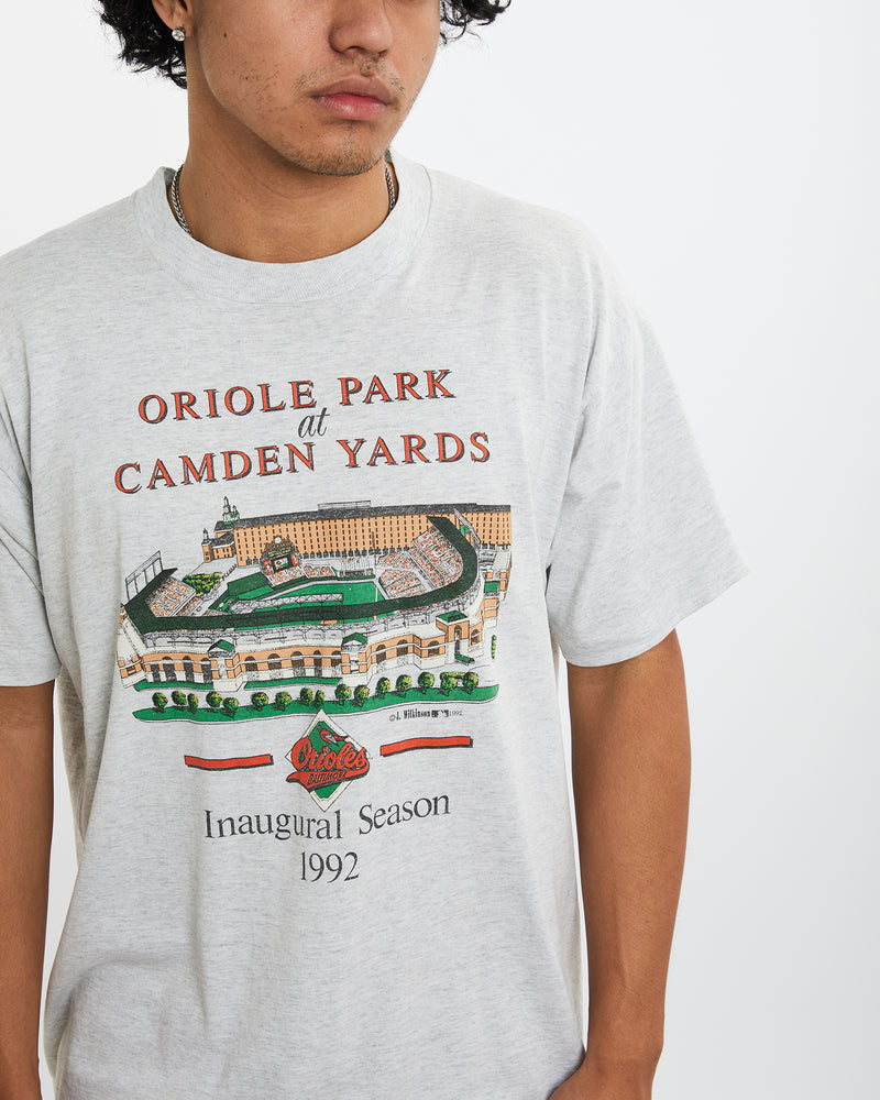 Vintage 1992 MLB Baltimore Orioles Tee <br>L , The Real Deal , newtown, sydney, australia, thrift store, opshop, preloved, secondhand, sustainable, retro, antique, 70s, 80s, 90s, 2000s, 00s, fashion, clothing, streetwear, trendy, garment, style, boutique, store, shop, archive, sale, cheap, best, top