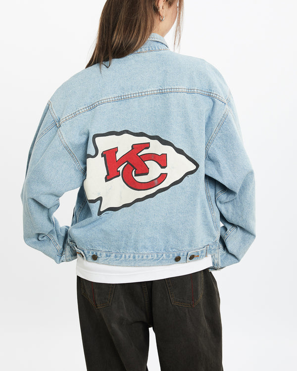 90s NFL Kansas City Chiefs Denim Jacket <br>L