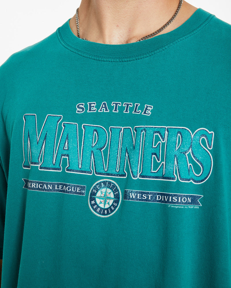 Vintage MLB Seattle Mariners Tee <br>XL , The Real Deal , newtown, sydney, australia, thrift store, opshop, preloved, secondhand, sustainable, retro, antique, 70s, 80s, 90s, 2000s, 00s, fashion, clothing, streetwear, trendy, garment, style, boutique, store, shop, archive, sale, cheap, best, top