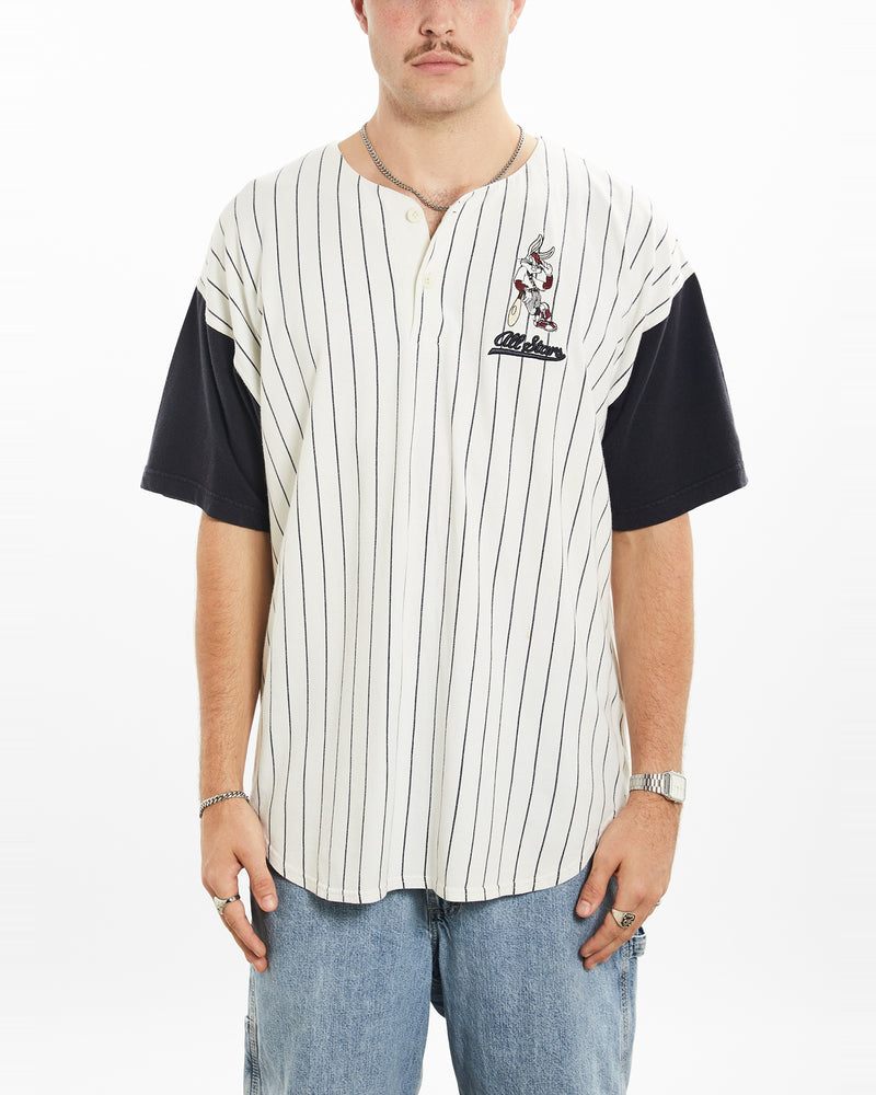 Vintage 1995 Looney Tunes Baseball Jersey <br>XL , The Real Deal , newtown, sydney, australia, thrift store, opshop, preloved, secondhand, sustainable, retro, antique, 70s, 80s, 90s, 2000s, 00s, fashion, clothing, streetwear, trendy, garment, style, boutique, store, shop, archive, sale, cheap, best, top