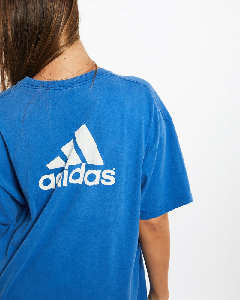 Vintage Adidas NCAA University of Kansas Jayhawks Tee <br>L , The Real Deal , newtown, sydney, australia, thrift store, opshop, preloved, secondhand, sustainable, retro, antique, 70s, 80s, 90s, 2000s, 00s, fashion, clothing, streetwear, trendy, garment, style, boutique, store, shop, archive, sale, cheap, best, top