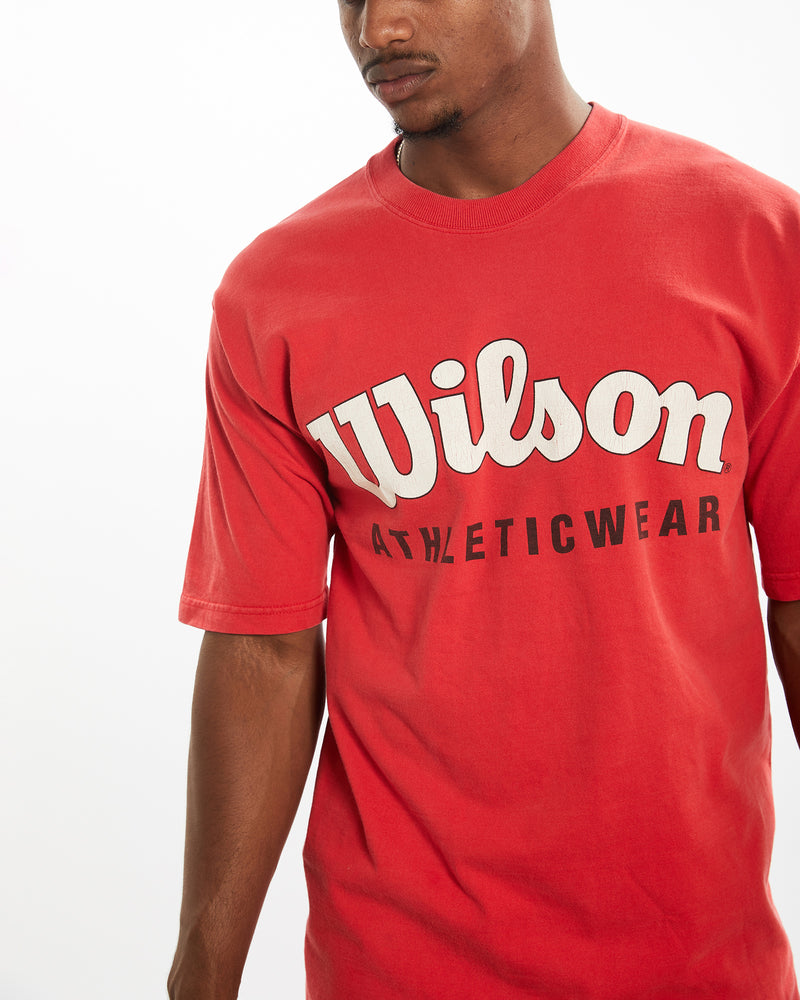 Vintage 90s Wilson 'Athletic Wear' Tee <br>XL , The Real Deal , newtown, sydney, australia, thrift store, opshop, preloved, secondhand, sustainable, retro, antique, 70s, 80s, 90s, 2000s, 00s, fashion, clothing, streetwear, trendy, garment, style, boutique, store, shop, archive, sale, cheap, best, top
