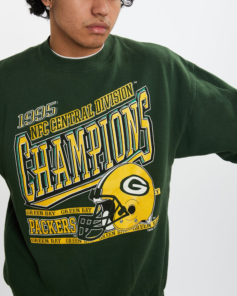 Vintage 1995 NFL Green Bay Packers Sweatshirt <br>L , The Real Deal , newtown, sydney, australia, thrift store, opshop, preloved, secondhand, sustainable, retro, antique, 70s, 80s, 90s, 2000s, 00s, fashion, clothing, streetwear, trendy, garment, style, boutique, store, shop, archive, sale, cheap, best, top