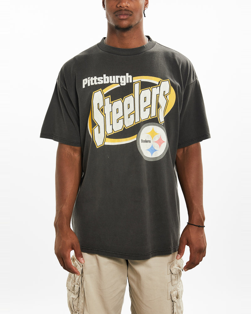 Vintage 90s NFL Pittsburgh Steelers Tee <br>XL , The Real Deal , newtown, sydney, australia, thrift store, opshop, preloved, secondhand, sustainable, retro, antique, 70s, 80s, 90s, 2000s, 00s, fashion, clothing, streetwear, trendy, garment, style, boutique, store, shop, archive, sale, cheap, best, top