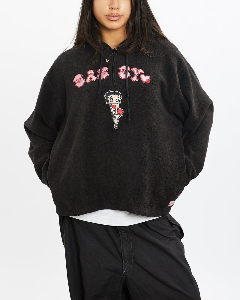 Vintage Betty Boop Hooded Fleece Sweatshirt <br>S