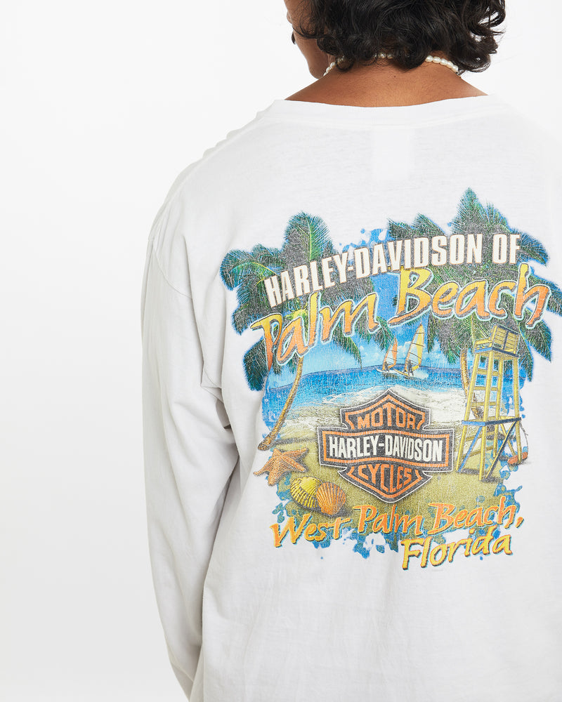 Vintage Harley Davidson Long Sleeve Tee <br>XL , The Real Deal , newtown, sydney, australia, thrift store, opshop, preloved, secondhand, sustainable, retro, antique, 70s, 80s, 90s, 2000s, 00s, fashion, clothing, streetwear, trendy, garment, style, boutique, store, shop, archive, sale, cheap, best, top