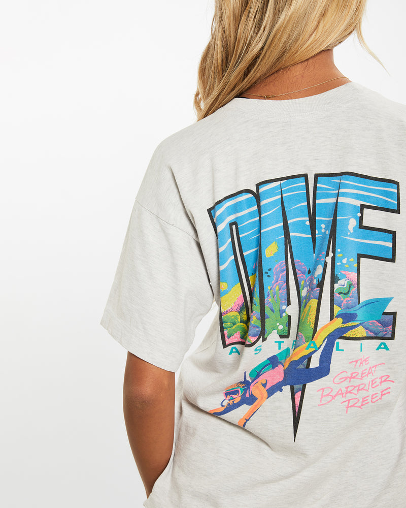 Vintage 90s Dive Australia 'The Great Barrier Reef' Tee <br>XS , The Real Deal , newtown, sydney, australia, thrift store, opshop, preloved, secondhand, sustainable, retro, antique, 70s, 80s, 90s, 2000s, 00s, fashion, clothing, streetwear, trendy, garment, style, boutique, store, shop, archive, sale, cheap, best, top