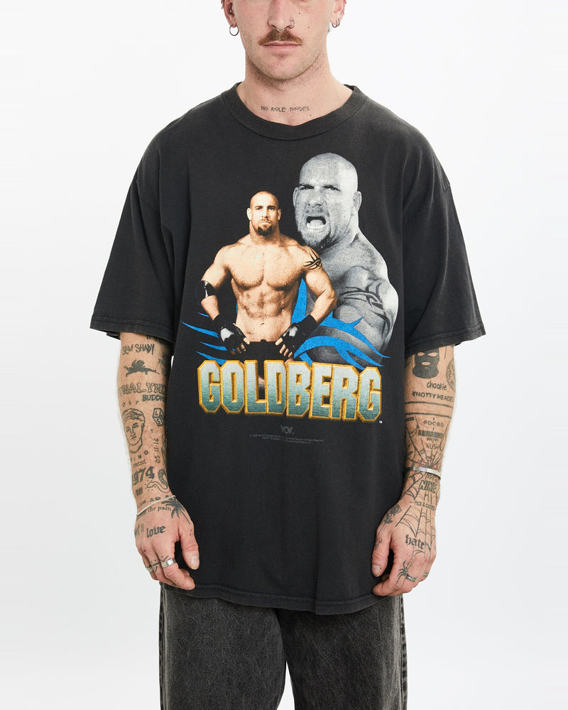 Vintage 1998 WCW Goldberg Wrestling Tee <br>L , The Real Deal , newtown, sydney, australia, thrift store, opshop, preloved, secondhand, sustainable, retro, antique, 70s, 80s, 90s, 2000s, 00s, fashion, clothing, streetwear, trendy, garment, style, boutique, store, shop, archive, sale, cheap, best, top