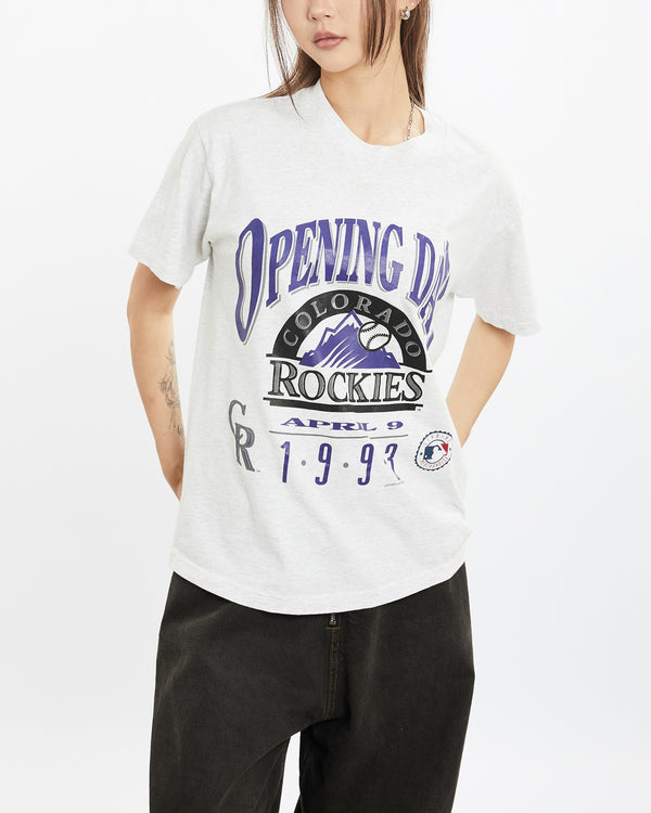Vintage 1993 MLB Colorado Rockies Tee <br>S , The Real Deal , newtown, sydney, australia, thrift store, opshop, preloved, secondhand, sustainable, retro, antique, 70s, 80s, 90s, 2000s, 00s, fashion, clothing, streetwear, trendy, garment, style, boutique, store, shop, archive, sale, cheap, best, top