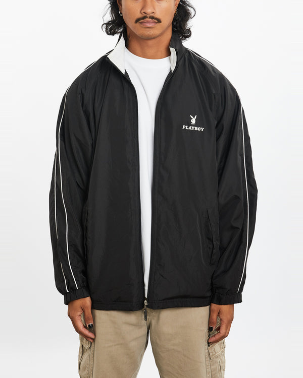 Vintage 90s Playboy Windbreaker Jacket <br>L , The Real Deal , newtown, sydney, australia, thrift store, opshop, preloved, secondhand, sustainable, retro, antique, 70s, 80s, 90s, 2000s, 00s, fashion, clothing, streetwear, trendy, garment, style, boutique, store, shop, archive, sale, cheap, best, top