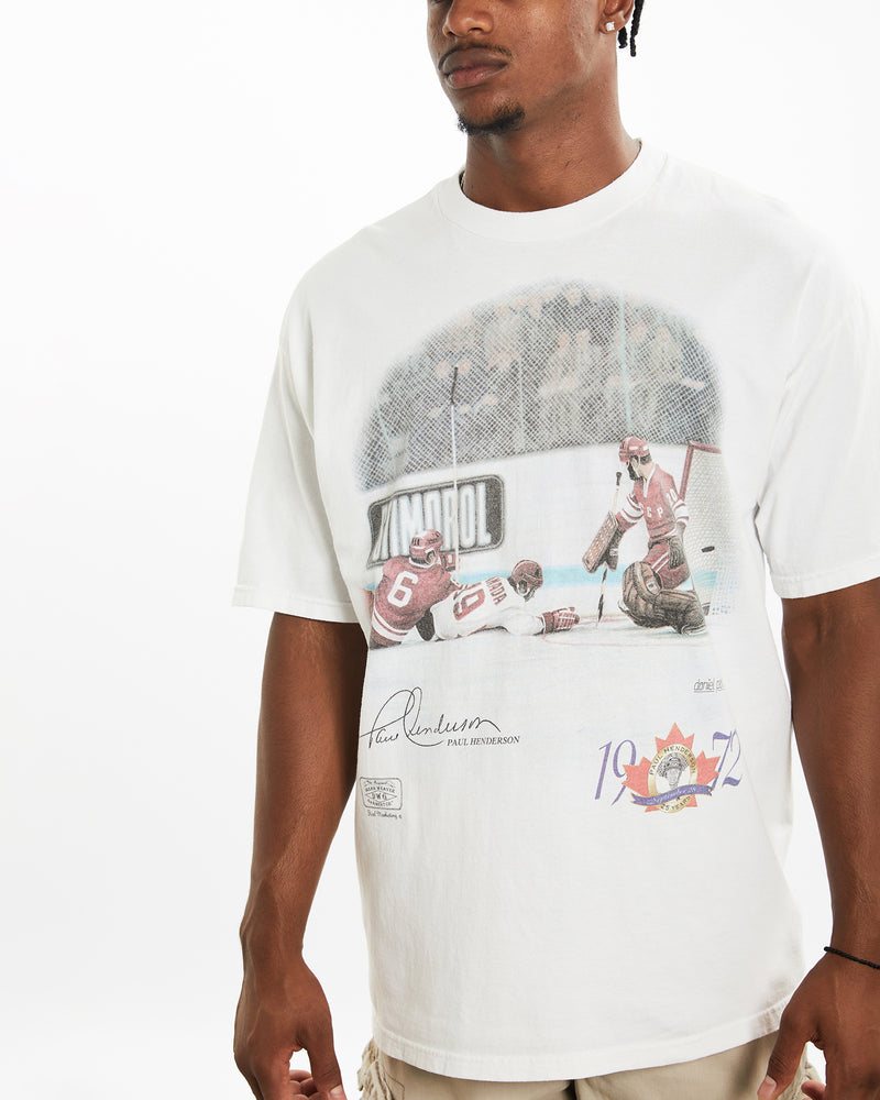 Vintage Paul Henderson NHL Detroit Red Wings Tee <br>XL , The Real Deal , newtown, sydney, australia, thrift store, opshop, preloved, secondhand, sustainable, retro, antique, 70s, 80s, 90s, 2000s, 00s, fashion, clothing, streetwear, trendy, garment, style, boutique, store, shop, archive, sale, cheap, best, top