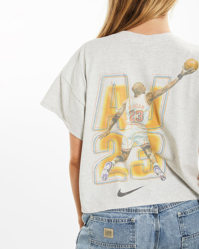 Vintage 90s Nike Air Jordan Cropped Tee <br>M , The Real Deal , newtown, sydney, australia, thrift store, opshop, preloved, secondhand, sustainable, retro, antique, 70s, 80s, 90s, 2000s, 00s, fashion, clothing, streetwear, trendy, garment, style, boutique, store, shop, archive, sale, cheap, best, top