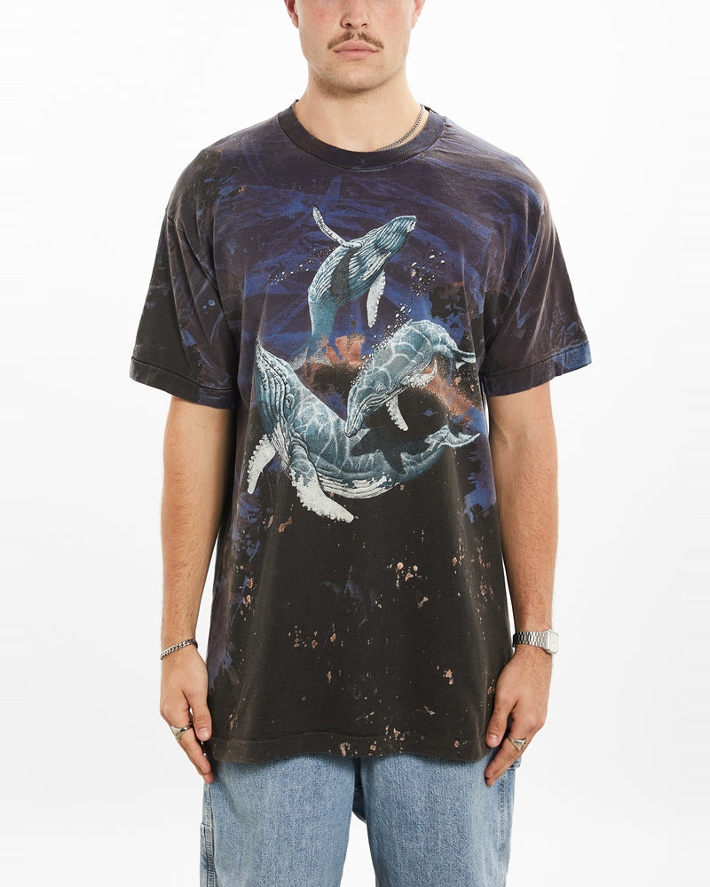 Vintage 90s Whale Wildlife Tee <br>XL , The Real Deal , newtown, sydney, australia, thrift store, opshop, preloved, secondhand, sustainable, retro, antique, 70s, 80s, 90s, 2000s, 00s, fashion, clothing, streetwear, trendy, garment, style, boutique, store, shop, archive, sale, cheap, best, top
