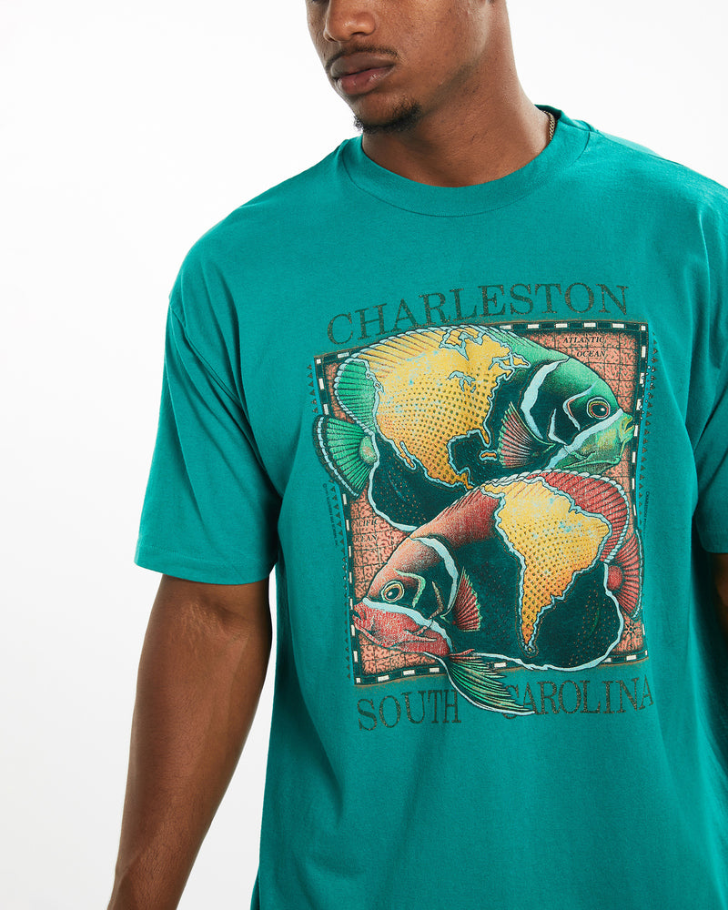 Vintage 90s Charleston South Carolina Wildlife Tee <br>XL , The Real Deal , newtown, sydney, australia, thrift store, opshop, preloved, secondhand, sustainable, retro, antique, 70s, 80s, 90s, 2000s, 00s, fashion, clothing, streetwear, trendy, garment, style, boutique, store, shop, archive, sale, cheap, best, top