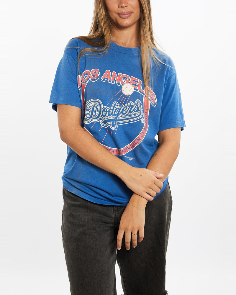 Vintage 1988 MLB Los Angeles Dodgers Tee <br>M , The Real Deal , newtown, sydney, australia, thrift store, opshop, preloved, secondhand, sustainable, retro, antique, 70s, 80s, 90s, 2000s, 00s, fashion, clothing, streetwear, trendy, garment, style, boutique, store, shop, archive, sale, cheap, best, top
