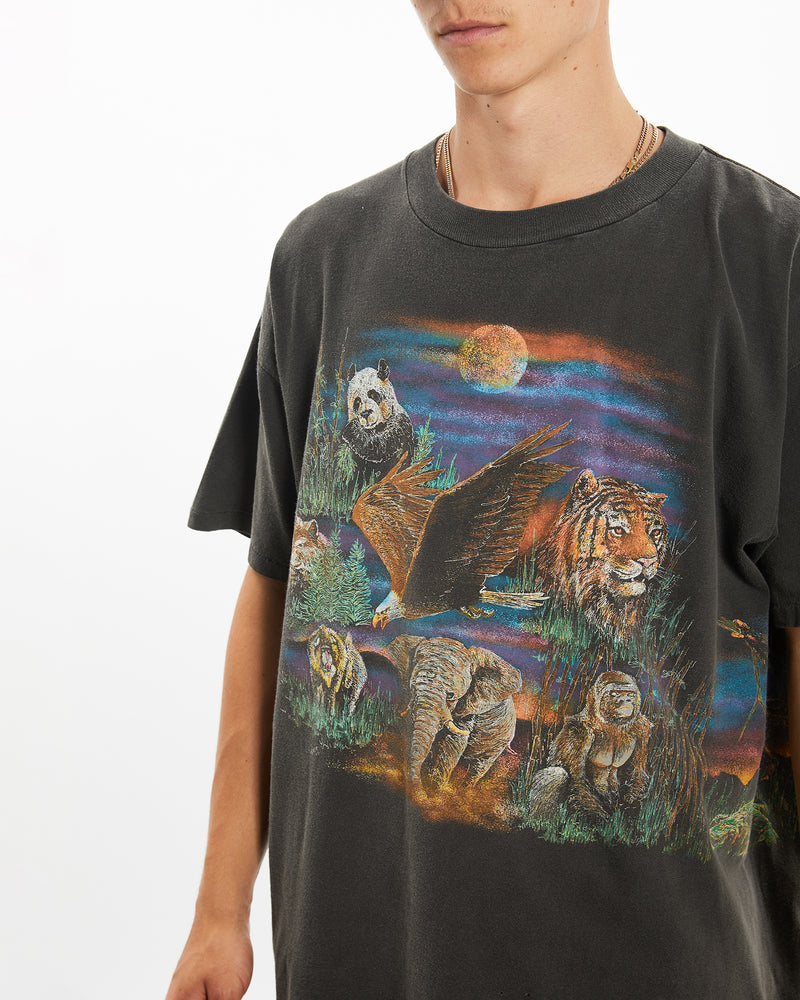 Vintage 90s Wildlife Tee <br>L , The Real Deal , newtown, sydney, australia, thrift store, opshop, preloved, secondhand, sustainable, retro, antique, 70s, 80s, 90s, 2000s, 00s, fashion, clothing, streetwear, trendy, garment, style, boutique, store, shop, archive, sale, cheap, best, top