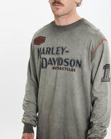 Harley Davidson Long Sleeve Tee <br>L , The Real Deal , newtown, sydney, australia, thrift store, opshop, preloved, secondhand, sustainable, retro, antique, 70s, 80s, 90s, 2000s, 00s, fashion, clothing, streetwear, trendy, garment, style, boutique, store, shop, archive, sale, cheap, best, top